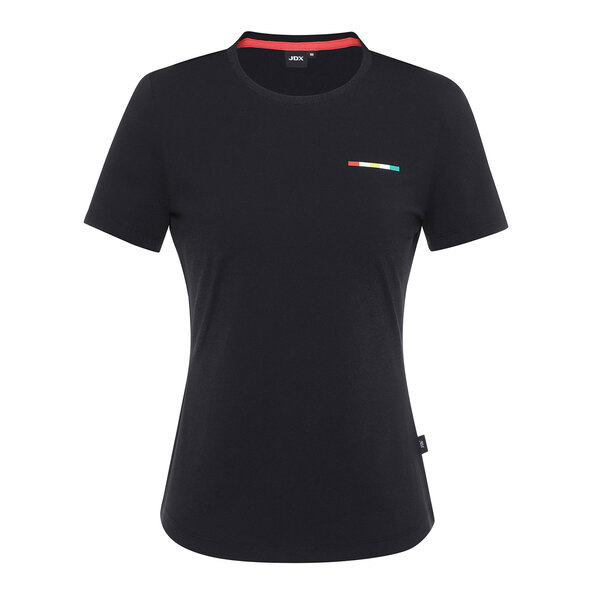 여성 바포인트 라운드 반팔 티셔츠(X2TSV6542BK)