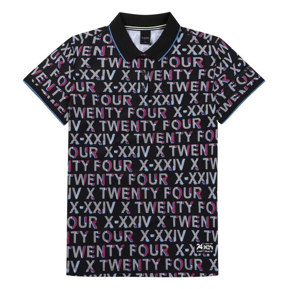 여성 로고 카라티셔츠 티셔츠(X4SMTSW79BK)