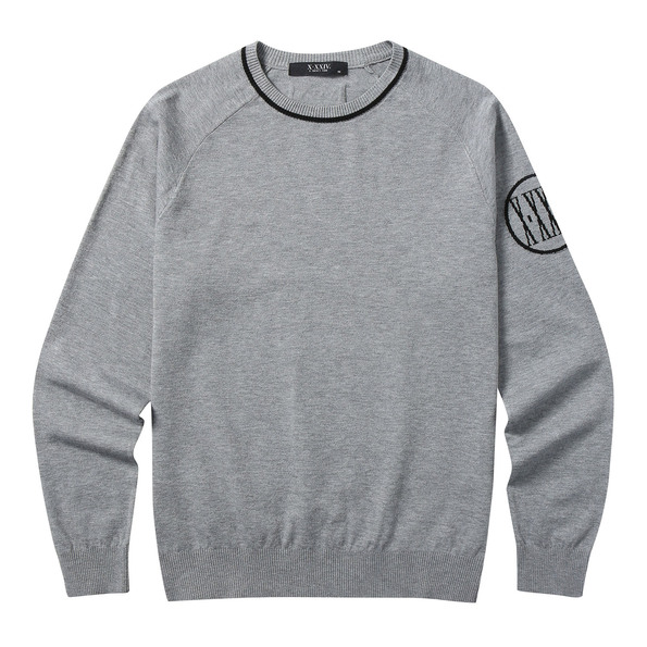 남성 소매 로고 포인트 라운드 스웨터(X4SPT1351MG)